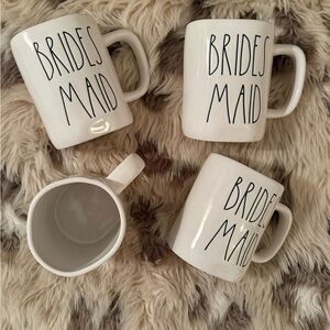 Bridesmaid White Mugs Set